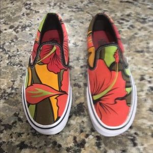 Vans slip on Summer Florals Sz 8